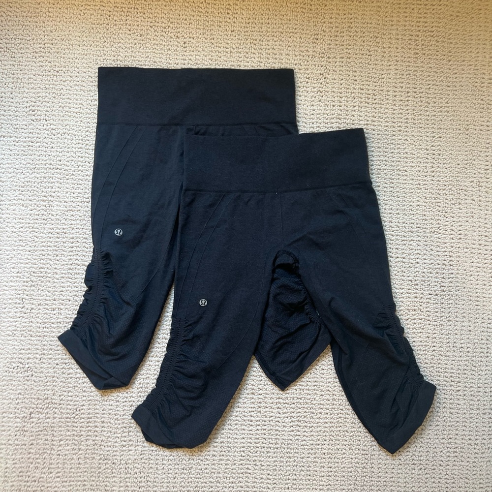 Lululemon Leggings in the Flow Crop- Two Pair Bundle!